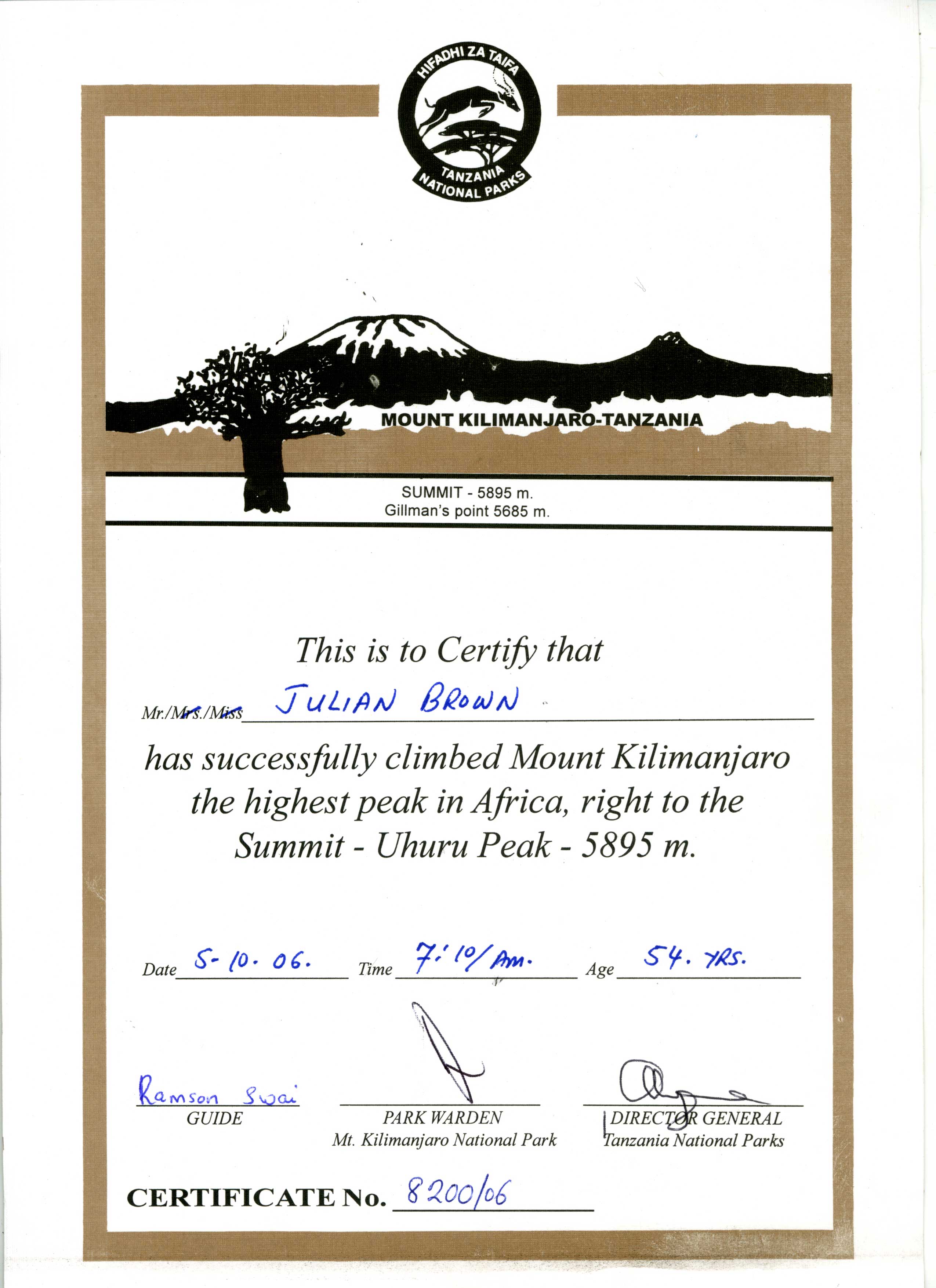 Certificate
